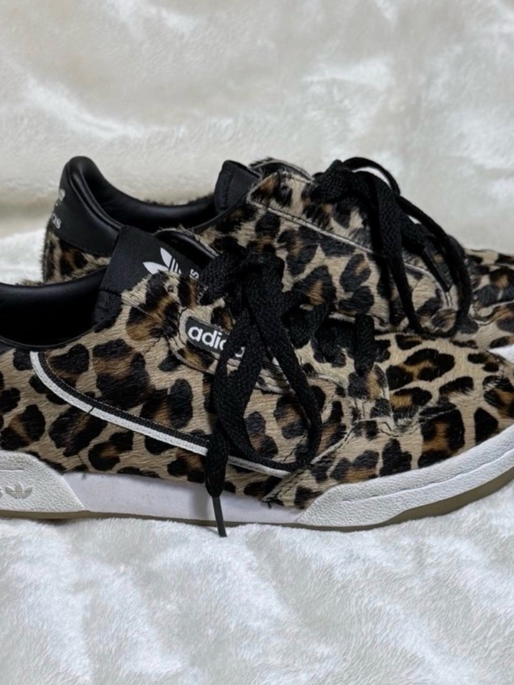 adidas Leopard-Print Low Tops in Black & Brown